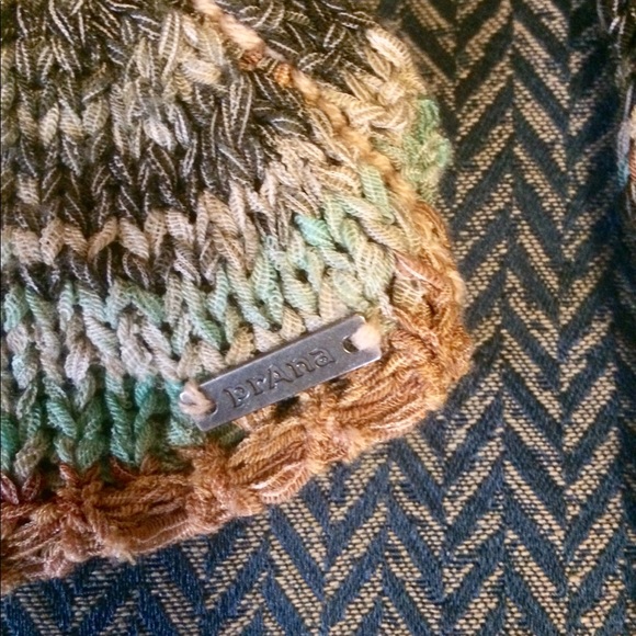 Prana Wrap Sweater Natural Blue peach tan - Picture 5 of 6